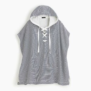 J crew striped cozy poncho oversized m/l